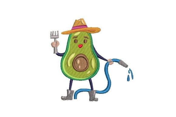 Avocado Gardener: A Playful Floral Embroidery Design Review