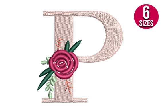Floral Alphabet P Letter