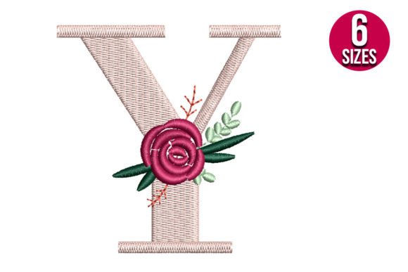 Floral Alphabet Y Letter