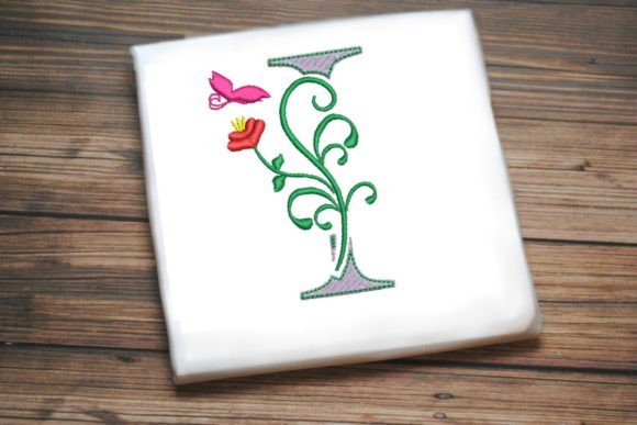 Floral Letter I with Butterfly Review