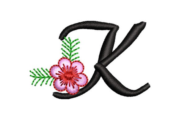 Floral Letter K: Elegant Monogram for Holiday & Wedding Season
