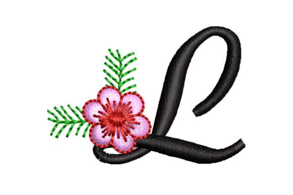 Floral Letter L: Elegant Monogram for Small Business Merch