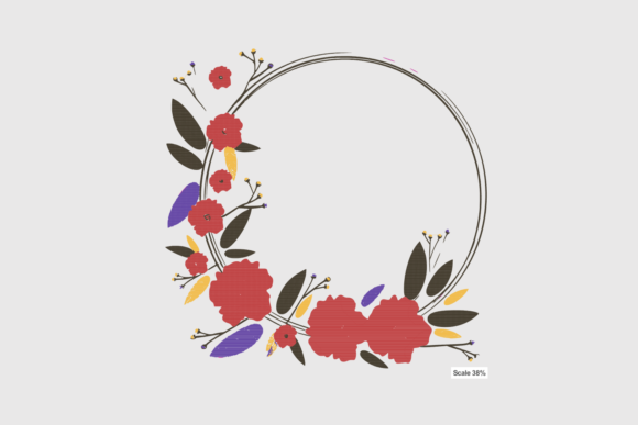 Maroon Flower Wreath: A Seasonal Embroidery Staple