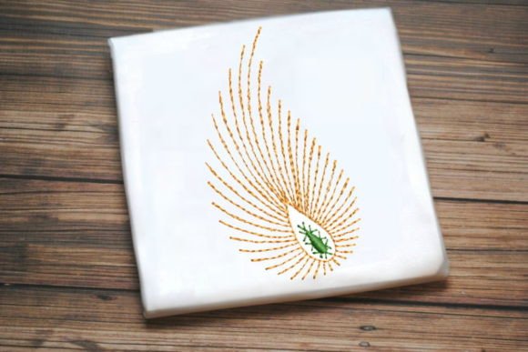 Orange One Line Floral