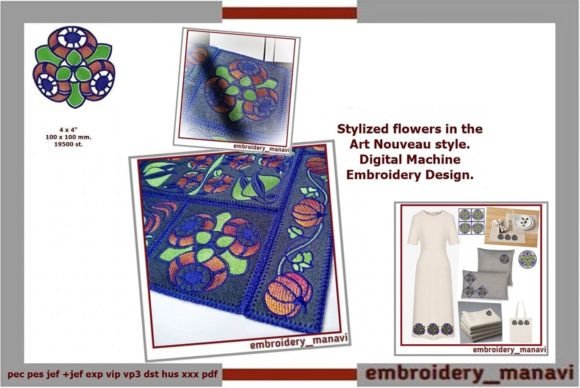 Patchwork with Flower: An Art Nouveau Embroidery Review